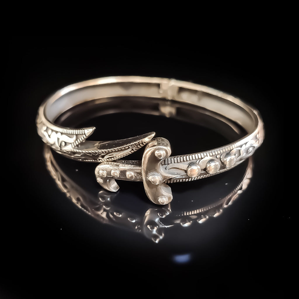 Sword Bracelet: Sterling Silver Handmade - Warrior Cuff Design