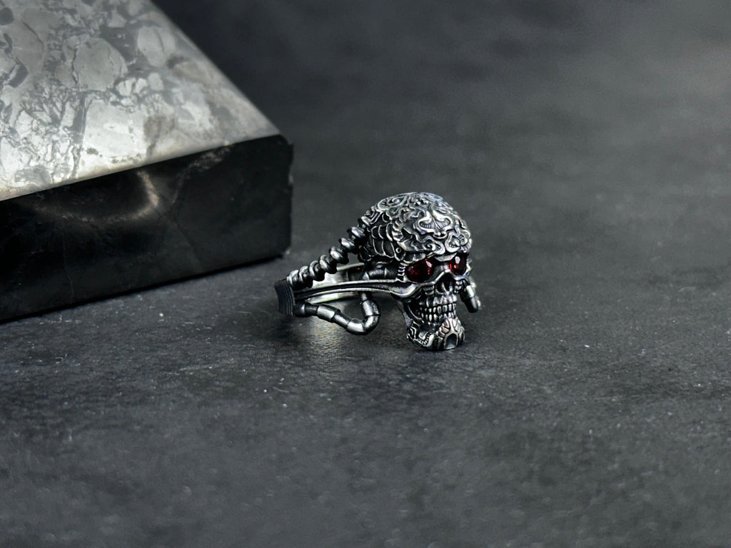 Jawless Skull Ring: Gothic Sterling Silver (Handmade Statement Piece)