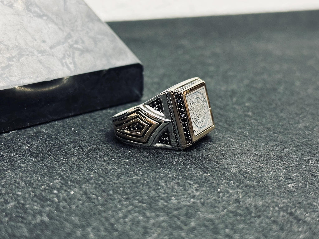 Arabic Ayat Ring: Vintage Sterling Silver - Handmade Calligraphy