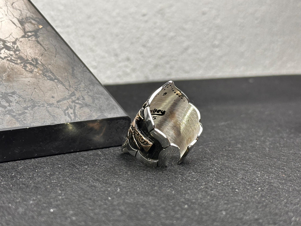 Seal of Solomon Ring: Handmade 925 Sterling Silver Thumb Band