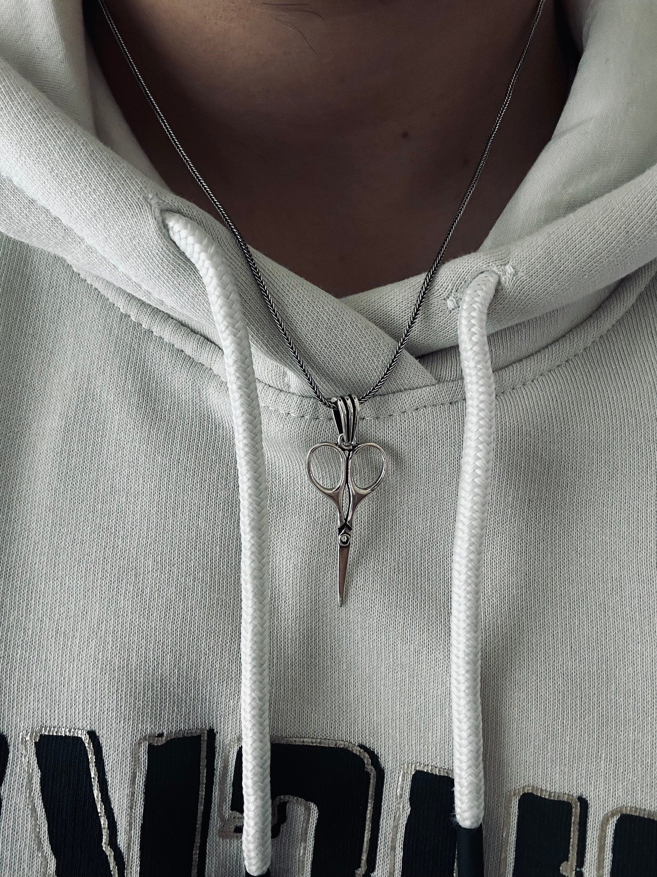 Scissors Pendant Necklace - Silver Hairdresser Jewelry