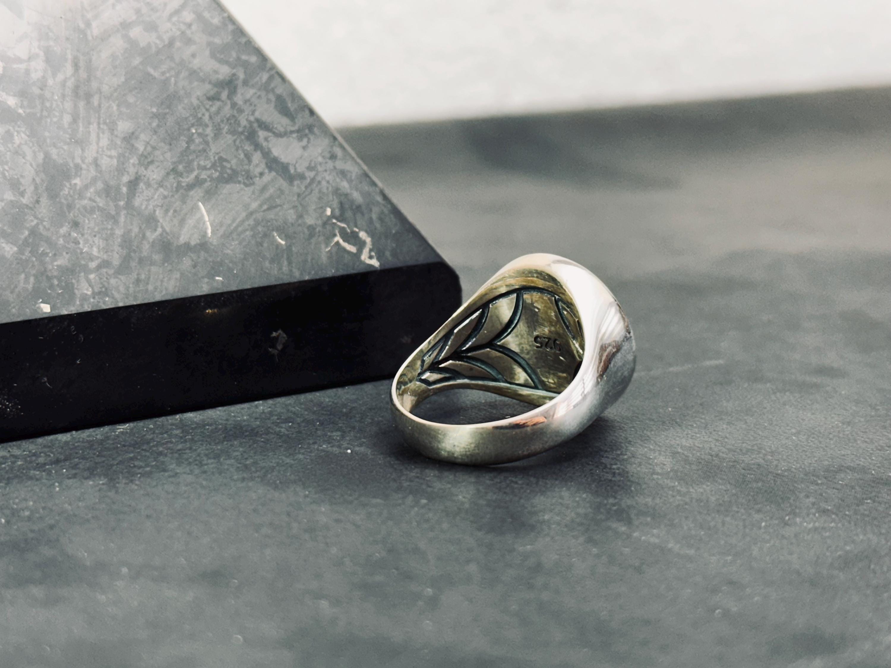 Compass Sterling Silver Ring - Handmade Adventure Jewelry