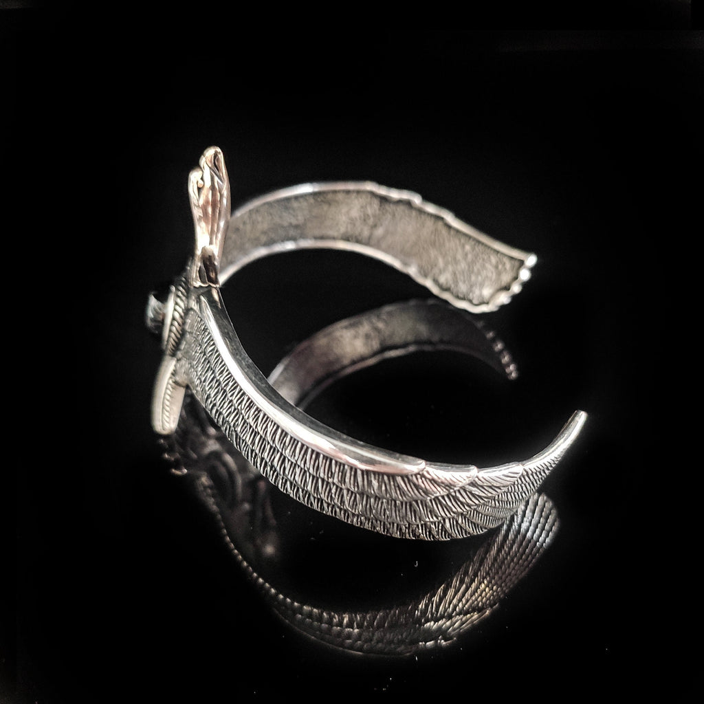 Handmade Sterling Silver Eagle Bracelet (Adjustable, Unisex)