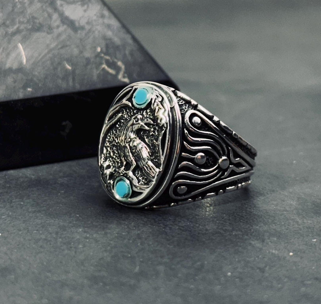 Raven Ring: Sterling Silver Tree of Life (Hand Cast, 925)