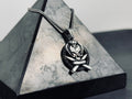 Sterling Silver Necklace: Skull and Crossbones - Chunky Pirate Chain