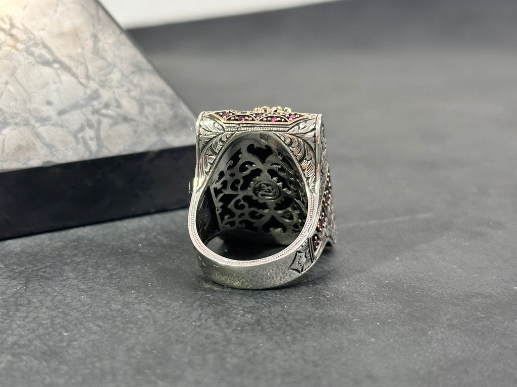 Sterling Silver Zulfiqar Sword Ring - Hazrat Ali Symbol