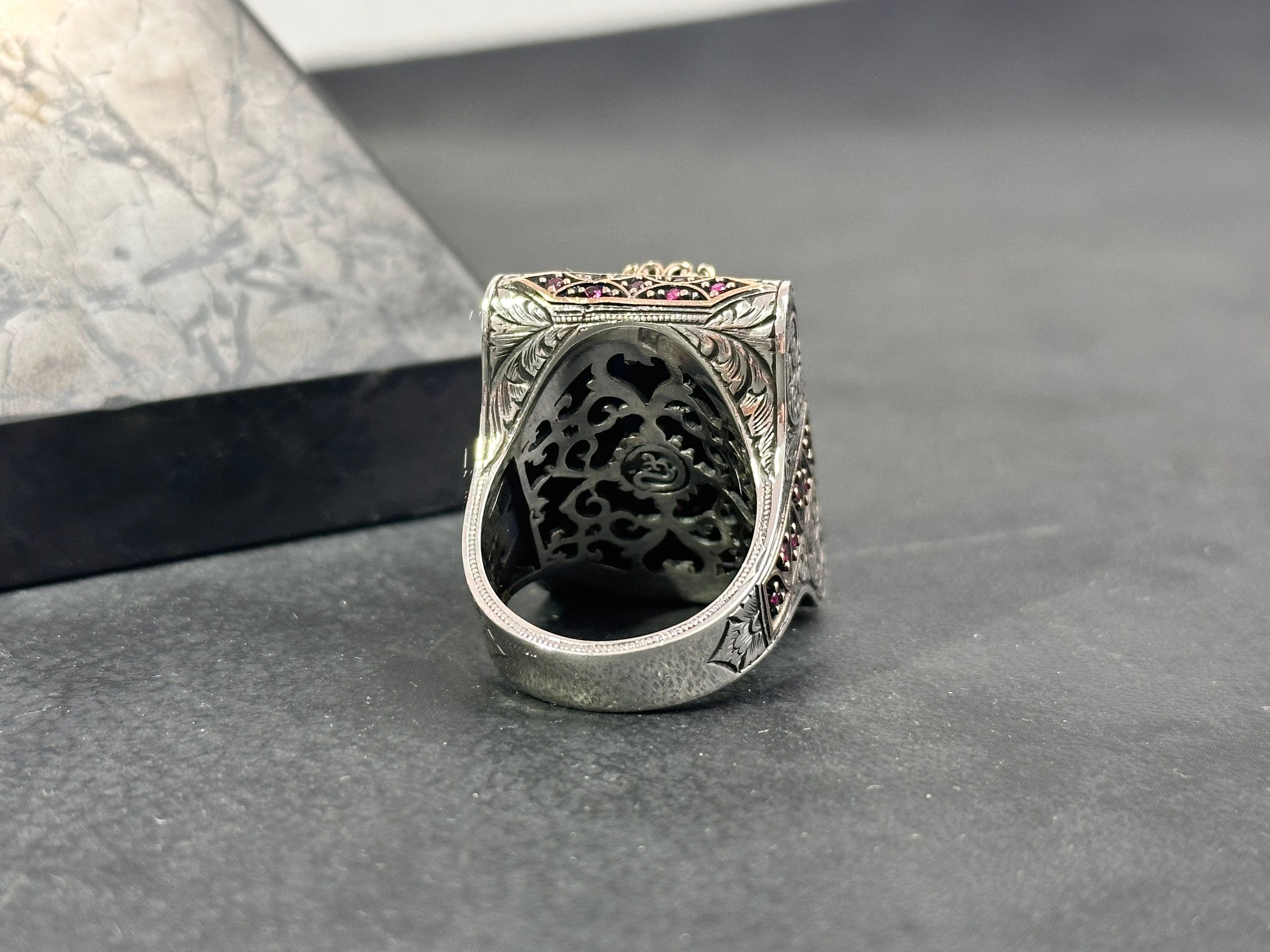Sterling Silver Zulfiqar Sword Ring - Hazrat Ali Symbol