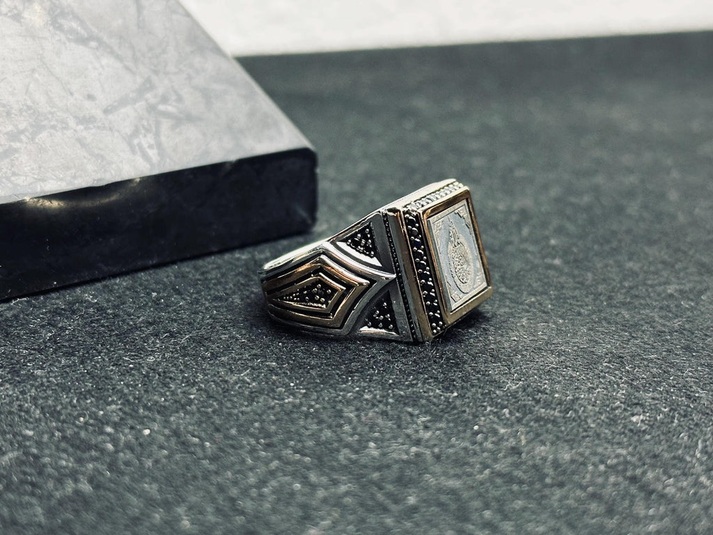 Arabic Calligraphy Ring - Minimal Handmade Sterling Silver Jewelry