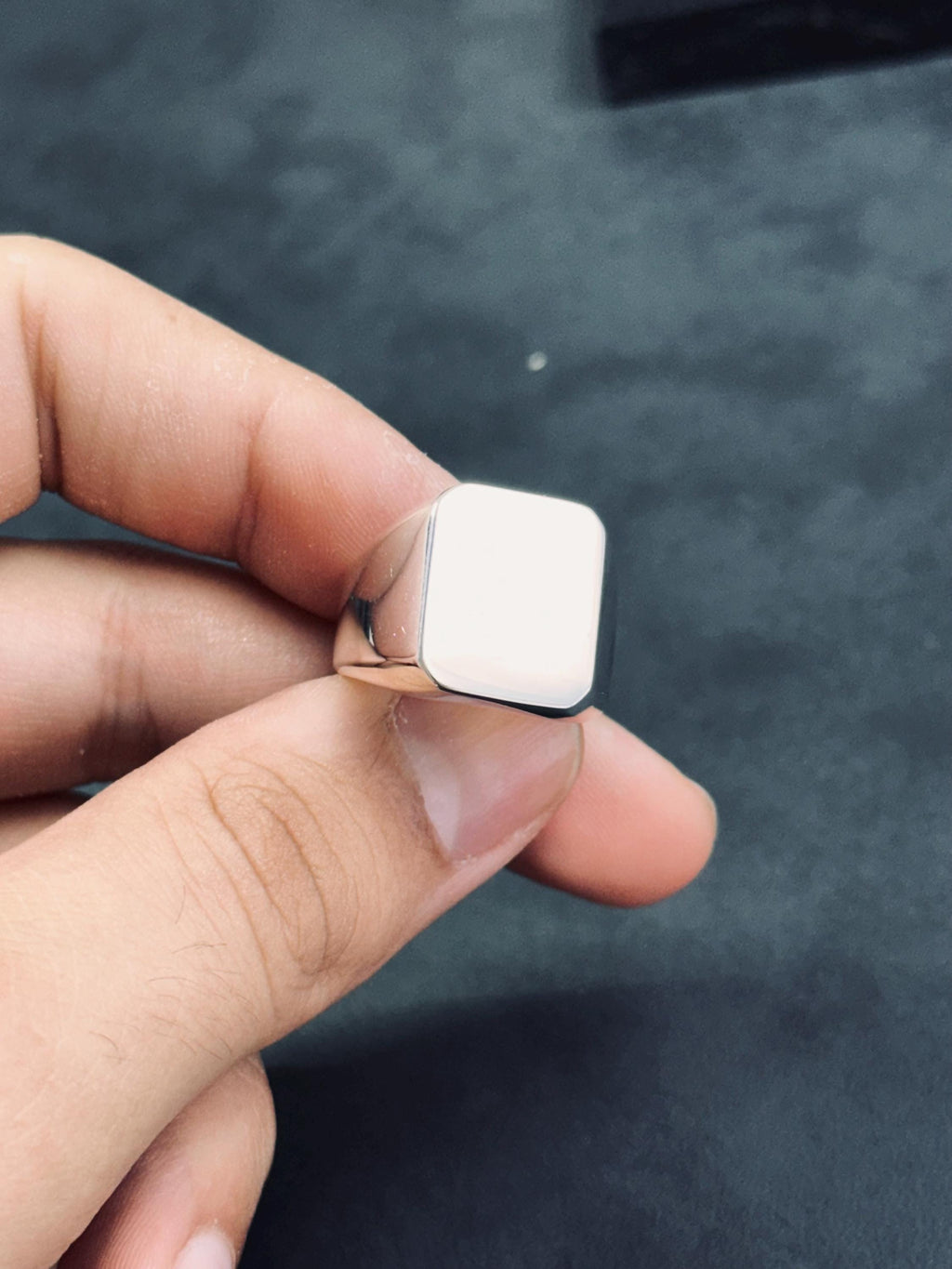 Sterling Silver Square Ring - Elegant Everyday Band