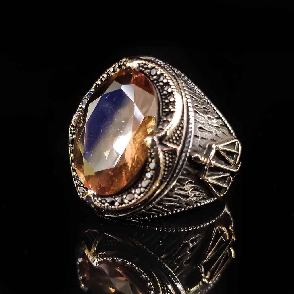 Sultanite Silver Ring, Color Changing Gemstone (Handmade)