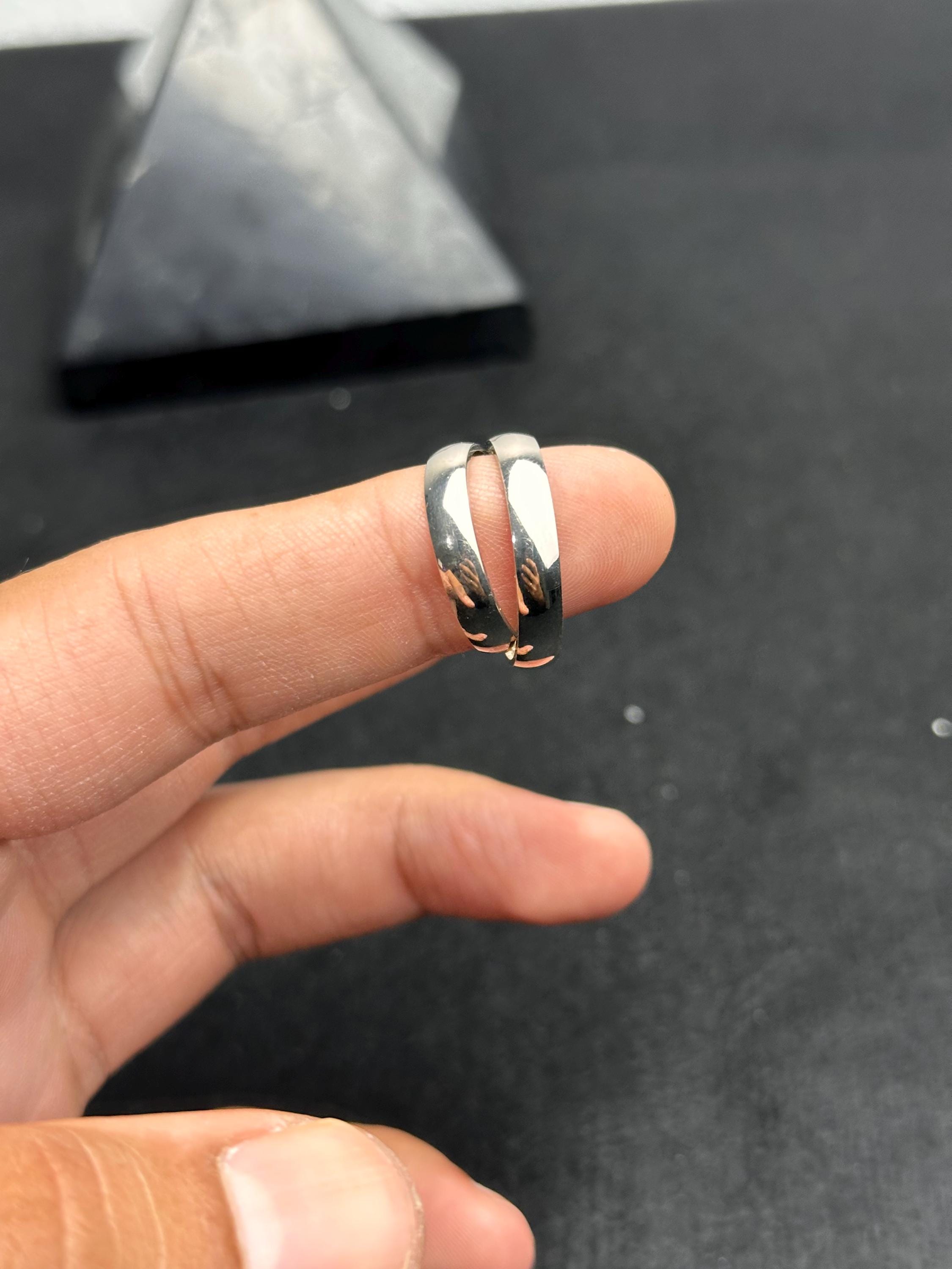 Personalized Sterling Silver Couple Rings: Adjustable Promise Rings