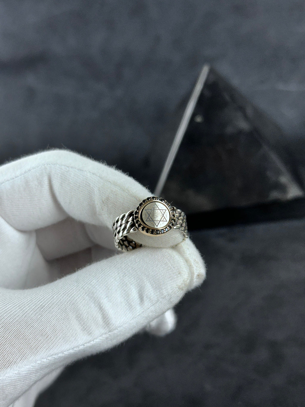 Solomon Seal Ring: Sterling Silver Minimalist - Adjustable Statement