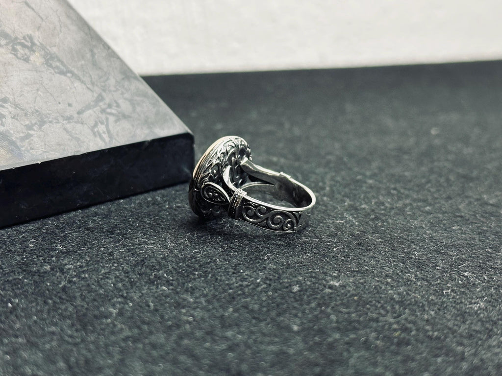 Solomon Seal Ring: Sterling Silver Islamic Talisman - Handmade Design