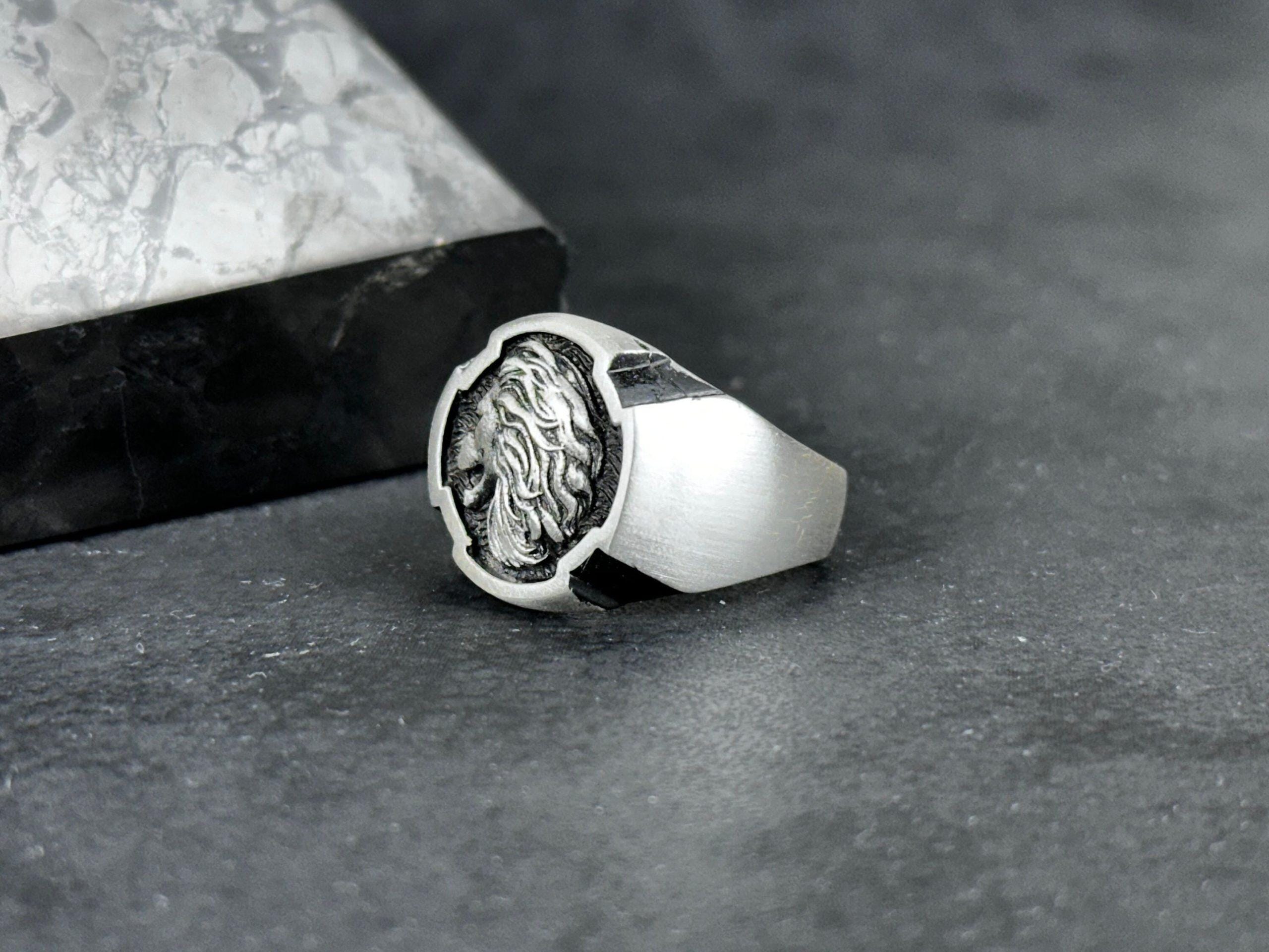 Leo Zodiac Ring - Handmade Sterling Silver Men's Accessory