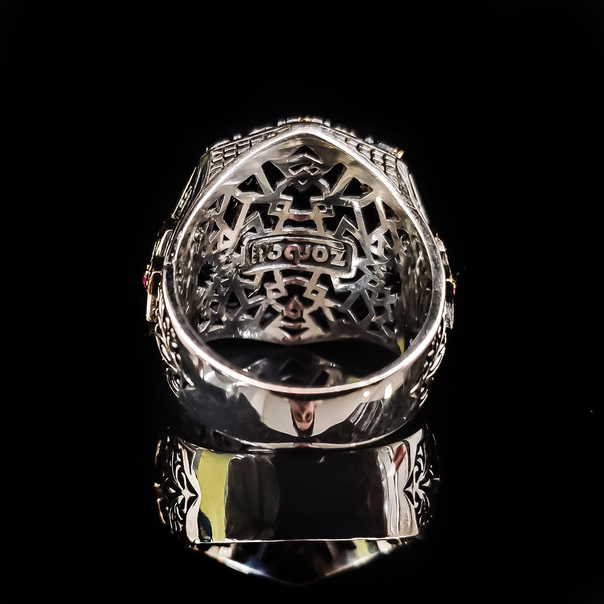 Taj Mahal Ring: Handmade Sterling Silver Statement (Men's Size Available)