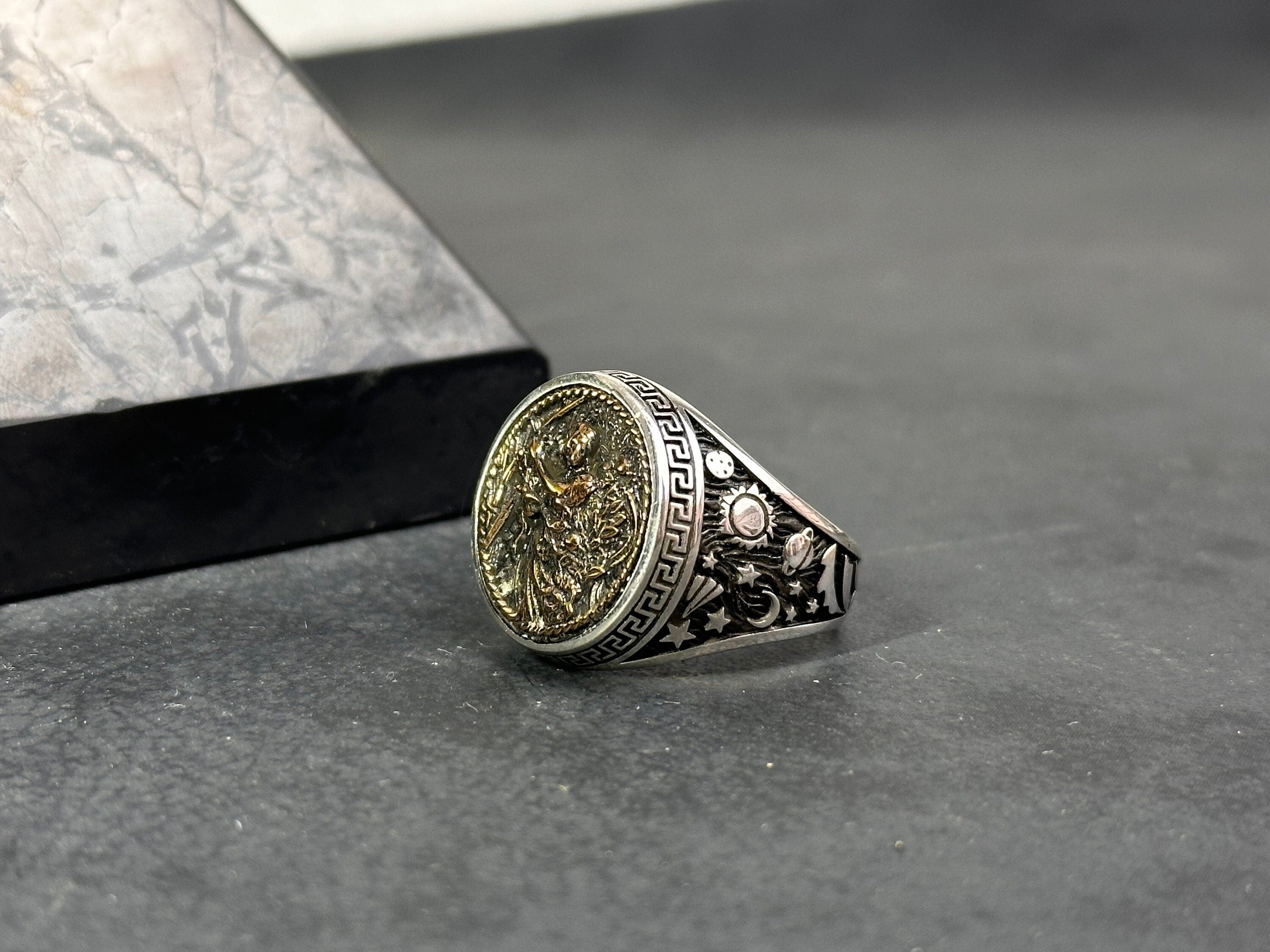 Virgo Zodiac Ring: Sterling Silver Celestial Design - Astrology Jewelry