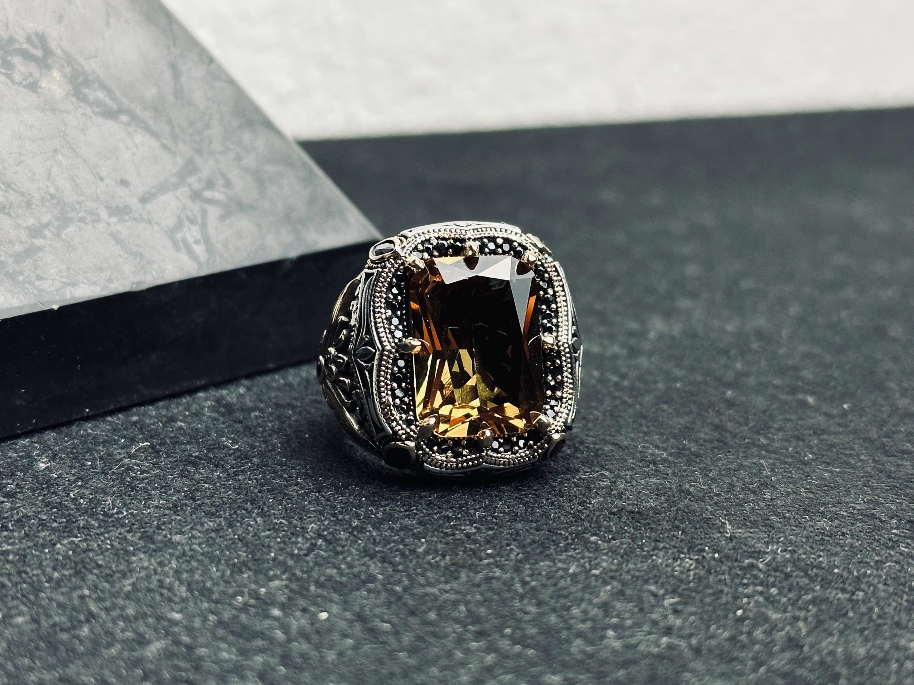Sterling Silver Sultanite Ring: Rare Color-Shift Gem (Square Cut)