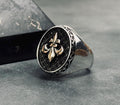 Iris Flower Ring: Sterling Silver Handmade - Dainty Statement Piece