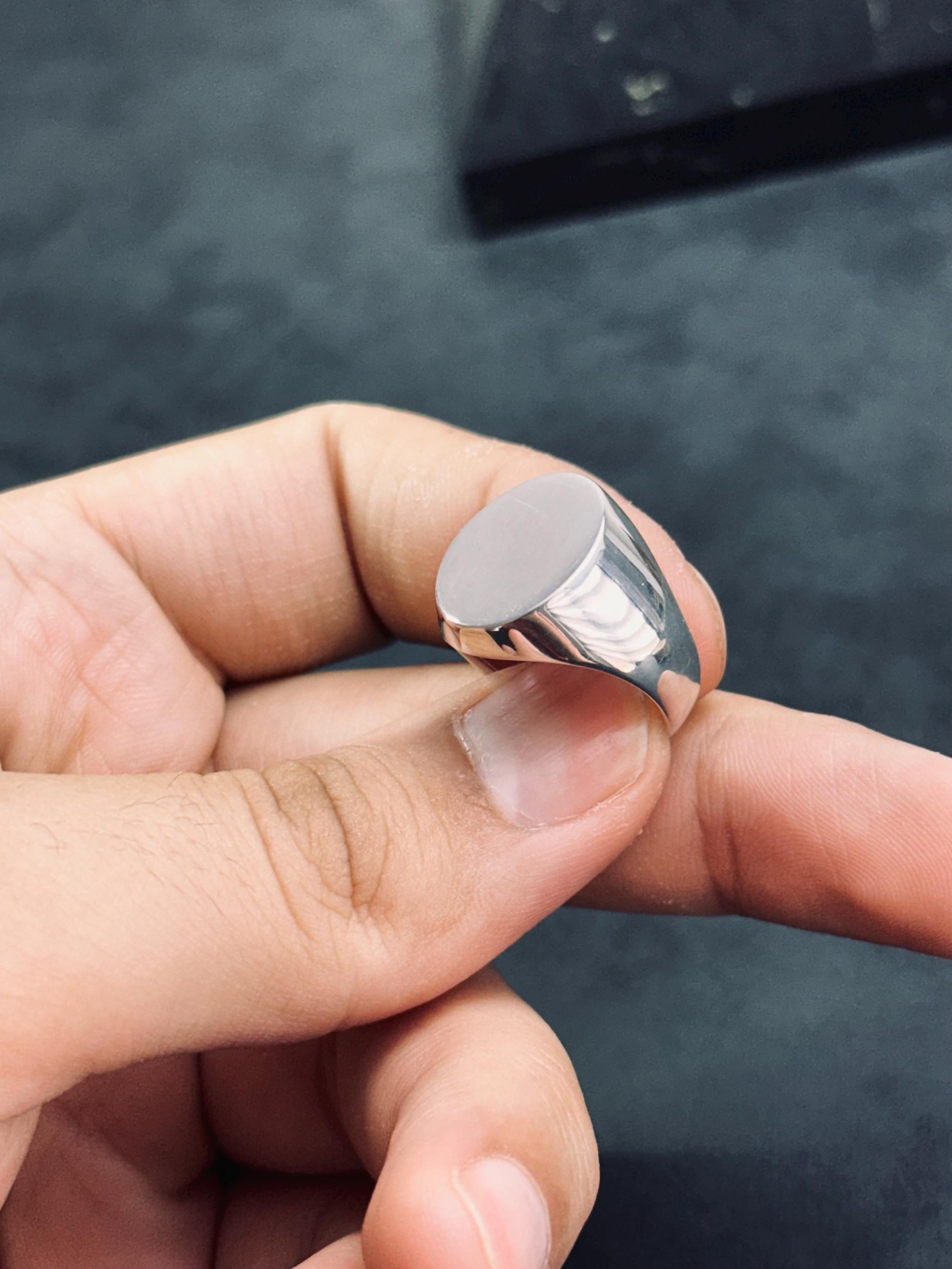 Sterling Silver Round Ring: Classic Handmade Unisex Design