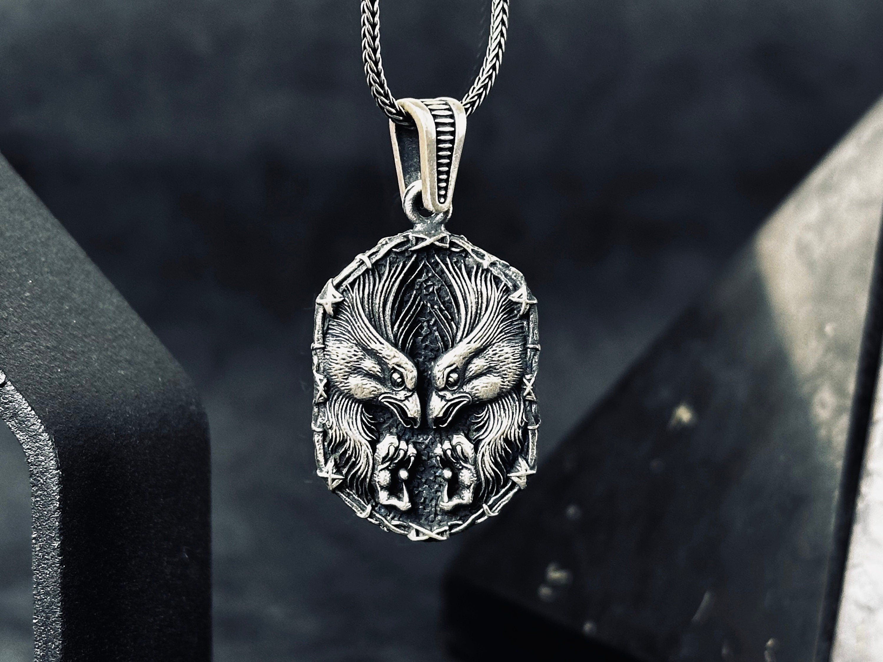 Phoenix Pendant Necklace: Sterling Silver - Rebirth Symbol