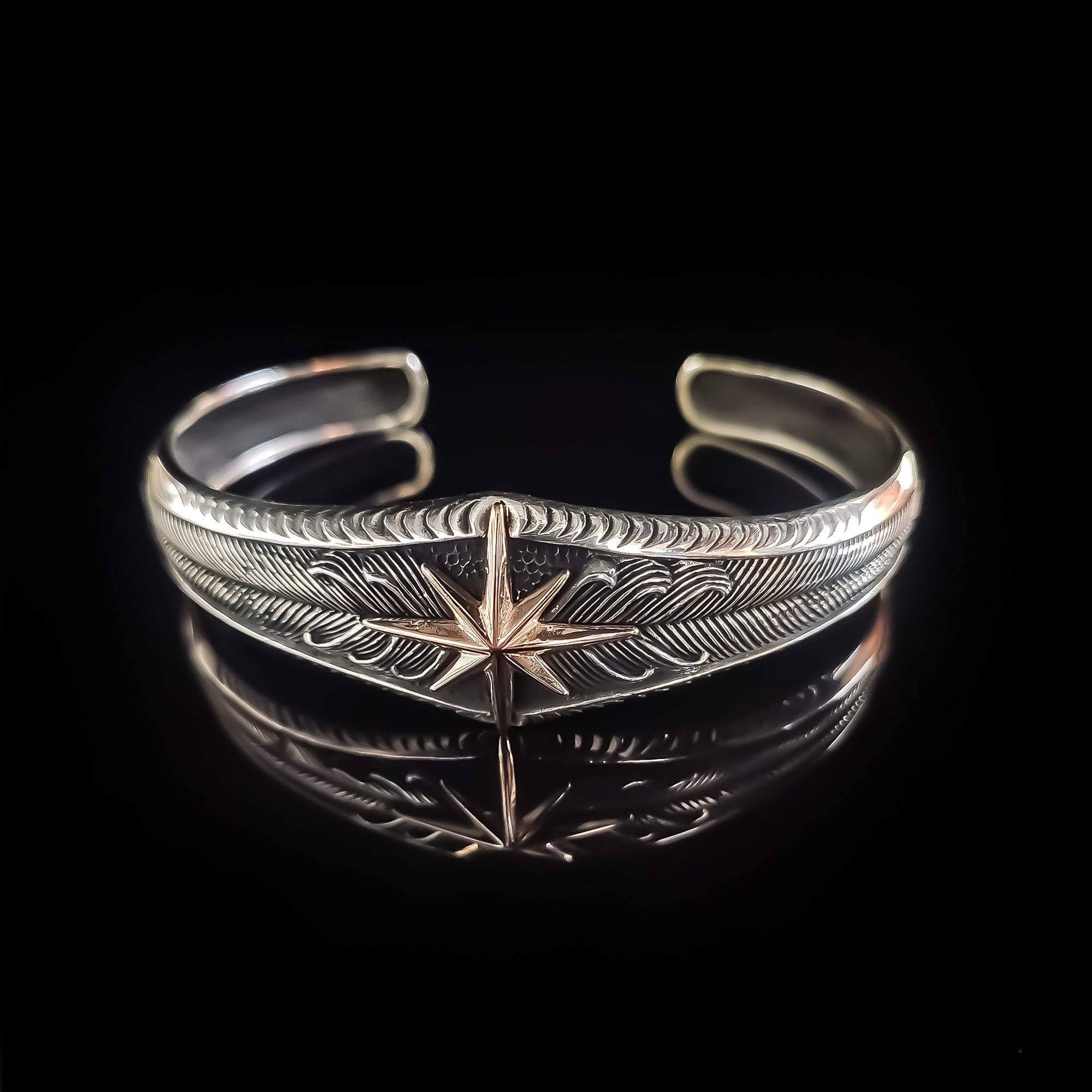Compass Bracelet: Sterling Silver Handmade - Men's Jewelry
