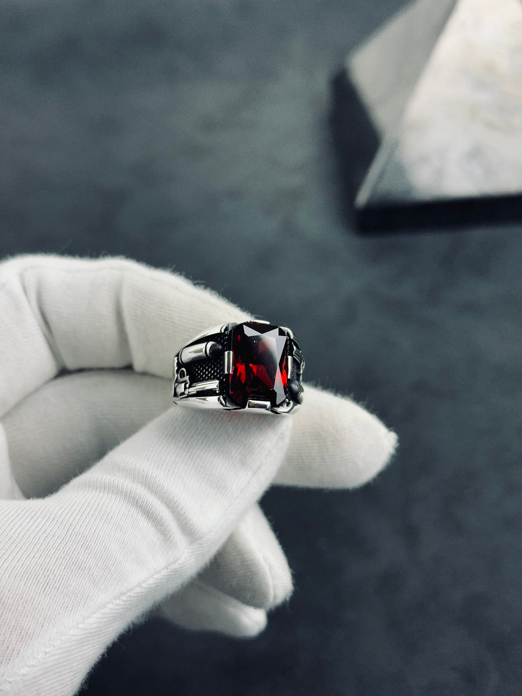 Bullet Ring Sterling Silver Revolver Style (Unisex, Handmade)