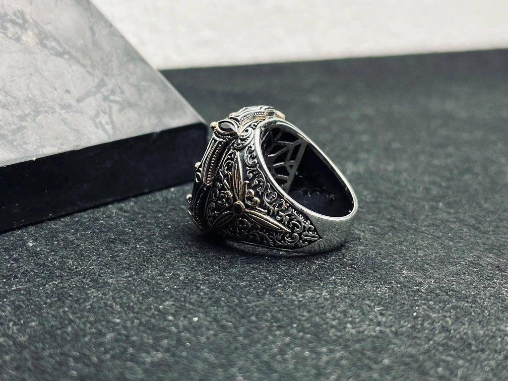 Mystic Topaz Ring: Bold Handmade Jewelry (Turkish 925 Silver)