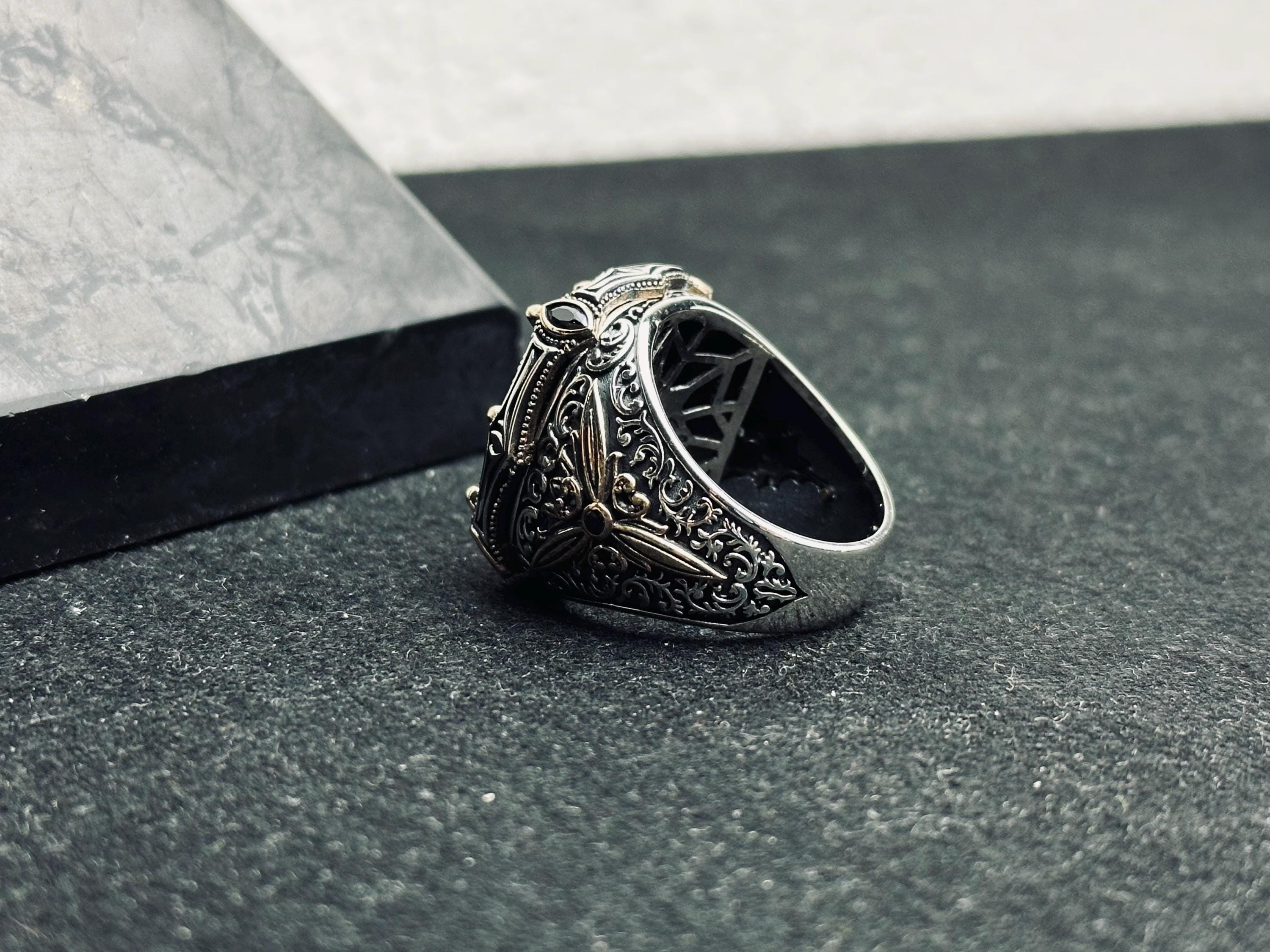 Mystic Topaz Ring: Bold Handmade Jewelry (Turkish 925 Silver)