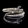 Sterling Silver Sword Bracelet: Blackstone Warrior Cuff