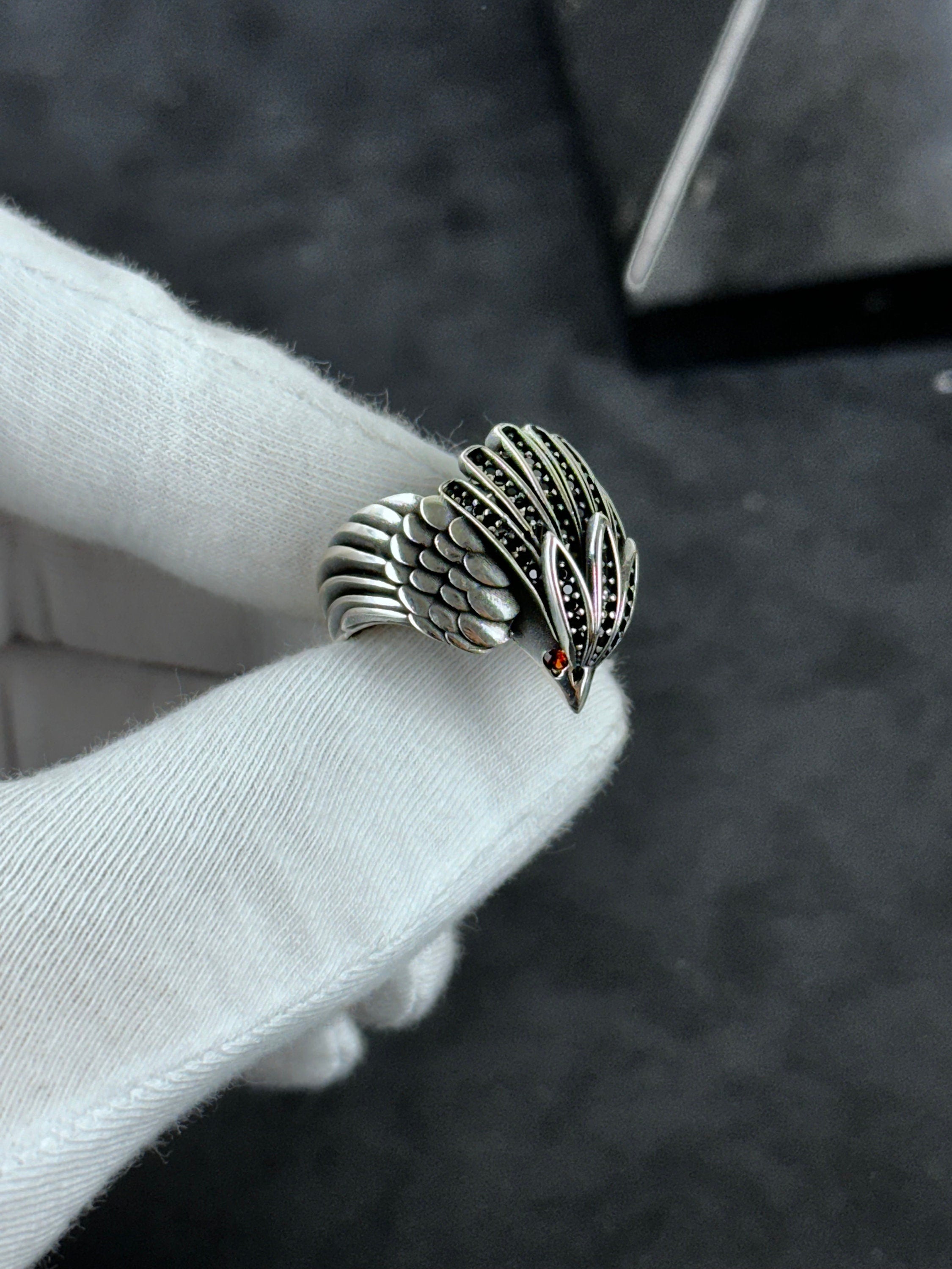 Artisan Sterling Silver Eagle Ring (Handmade, Solid 925)