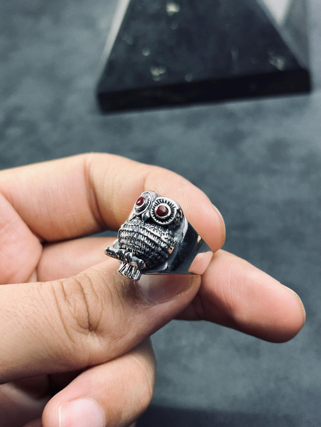Sterling Silver Owl Ring - Handcrafted Animal Lover Jewelry