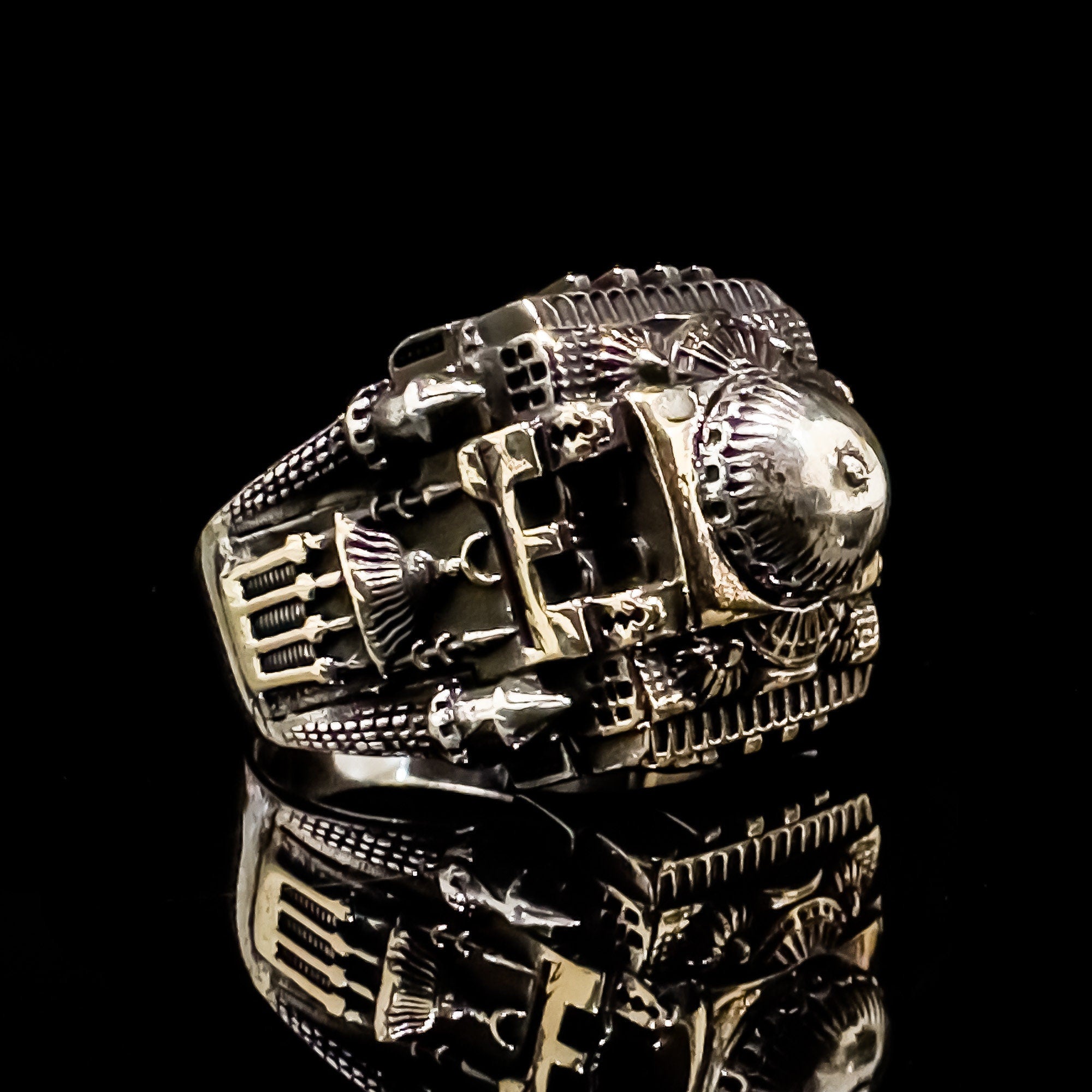 Mosque Ring: Handmade Sterling Silver (Men's Islamic Jewelry)