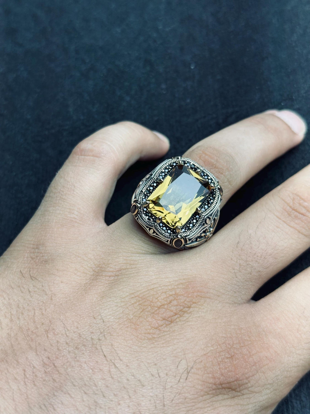 Sterling Silver Sultanite Ring: Rare Color-Shift Gem (Square Cut)