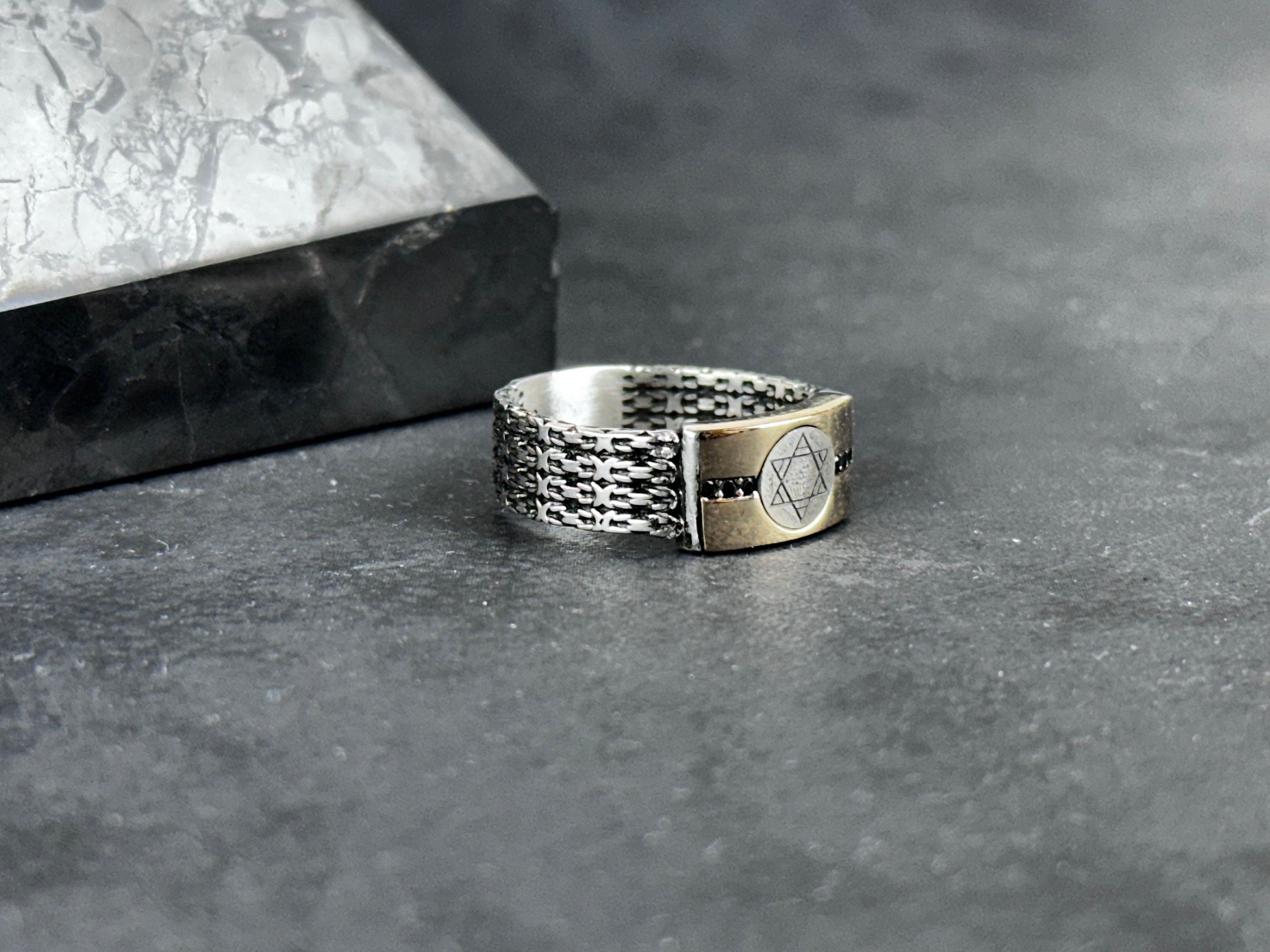 Solomon King Sterling Silver Ring, Minimalist Handmade (Adjustable)
