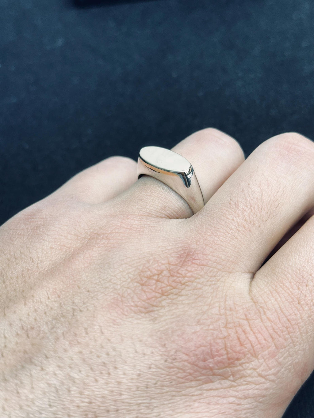 Elliptical Silver Ring: Minimalist Handmade Design (925 Sterling)