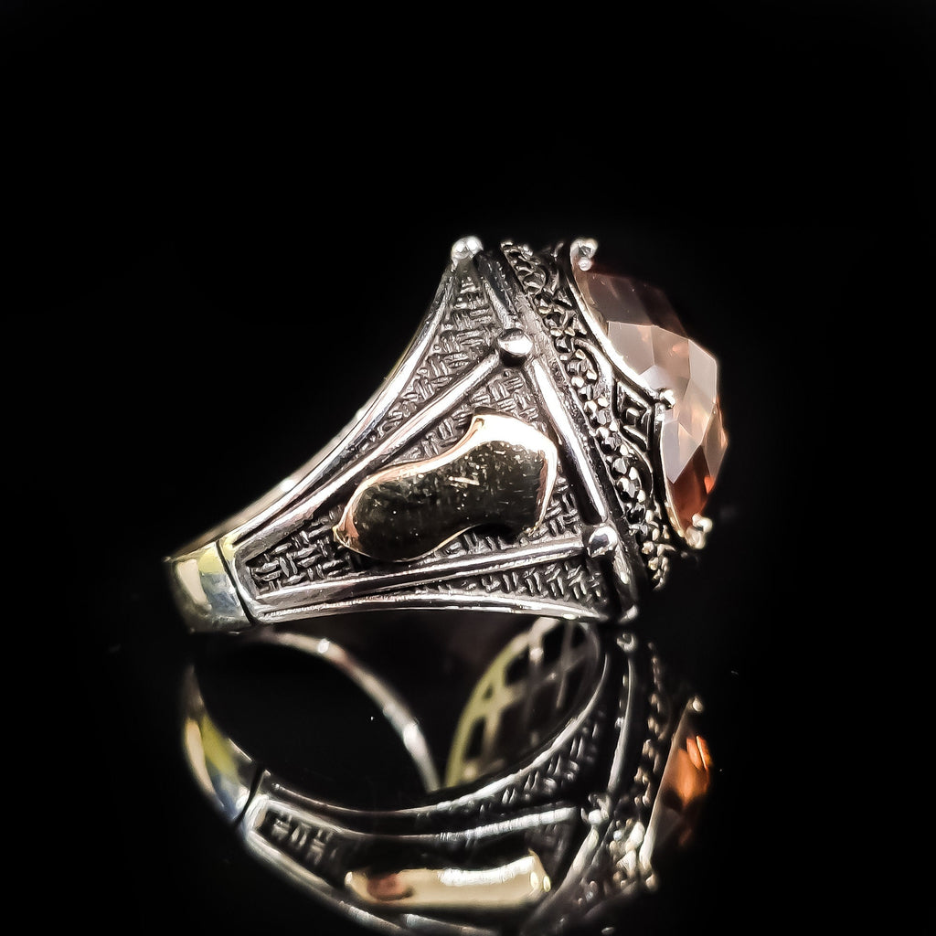 Unisex Sultanit Ring, Sterling Silver (Handmade, Color-Shift Stone)