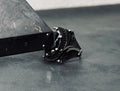 Hazrat Ali Sword Ring, Black Zircon, Sterling Silver (Men's Size)