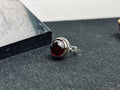Ruby Men's Ring: Handmade Sterling Silver Jewelry (Round Red Gem)