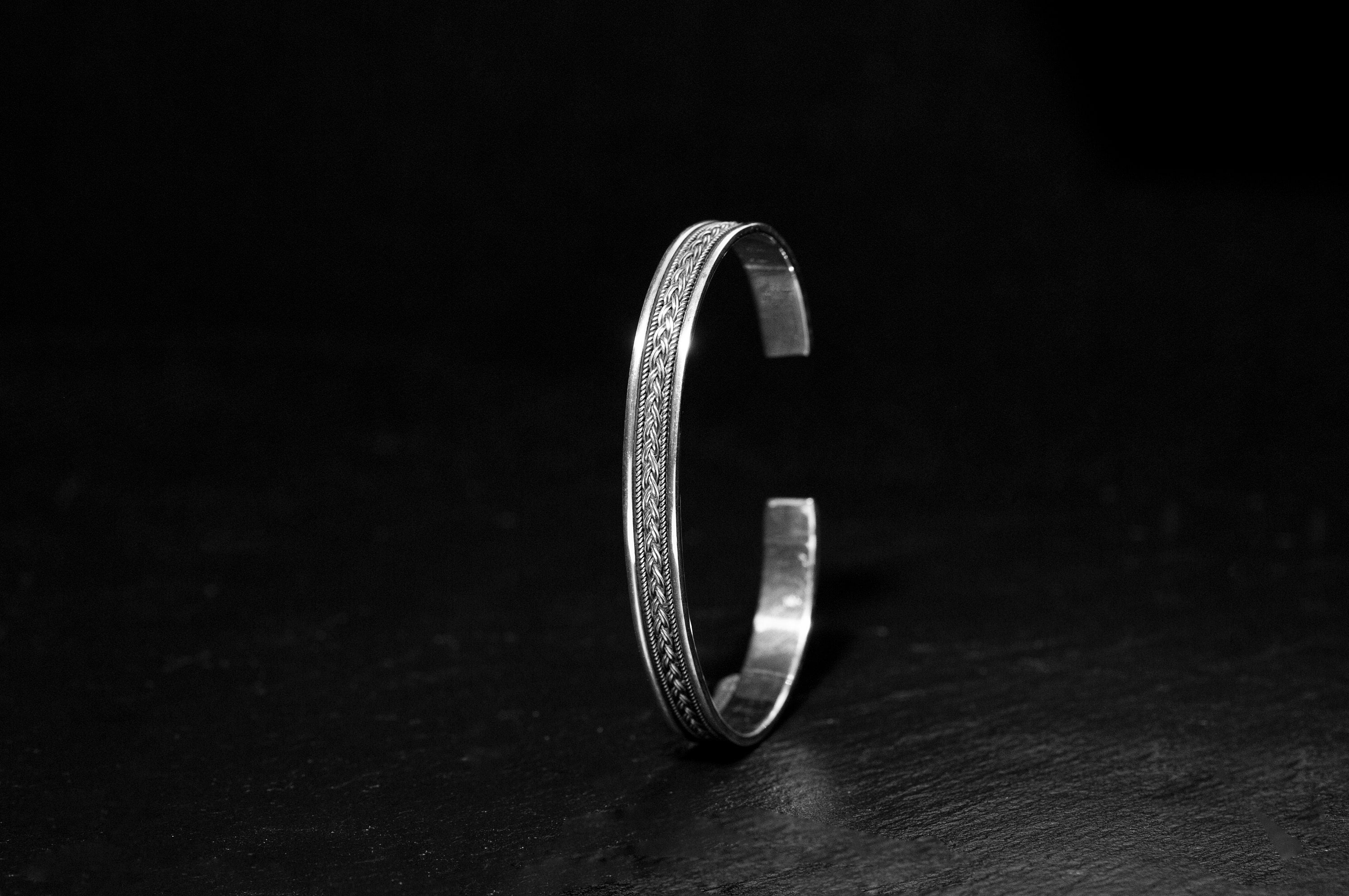 Cuff Bracelet: Sterling Silver, Custom Engraved - Unisex Style