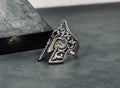 Helm Ring: Sterling Silver with Zircon - Handmade Warrior Design