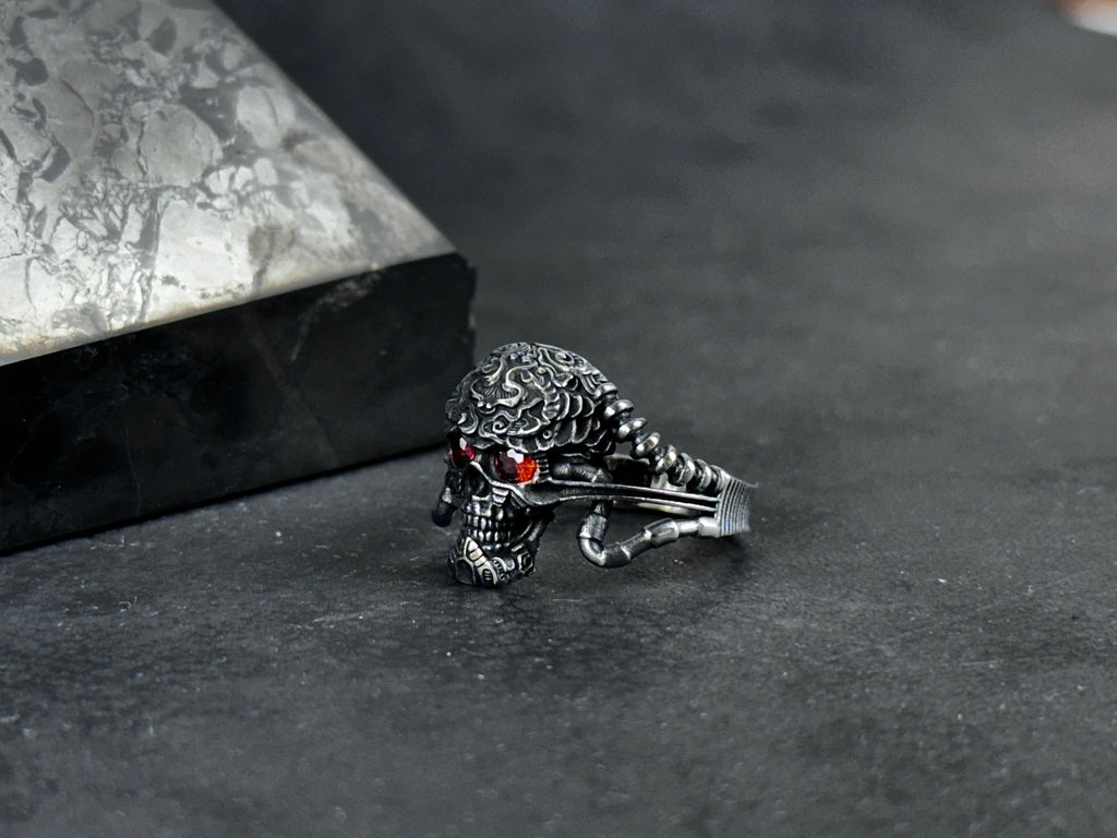 Jawless Skull Ring: Gothic Sterling Silver (Handmade Statement Piece)