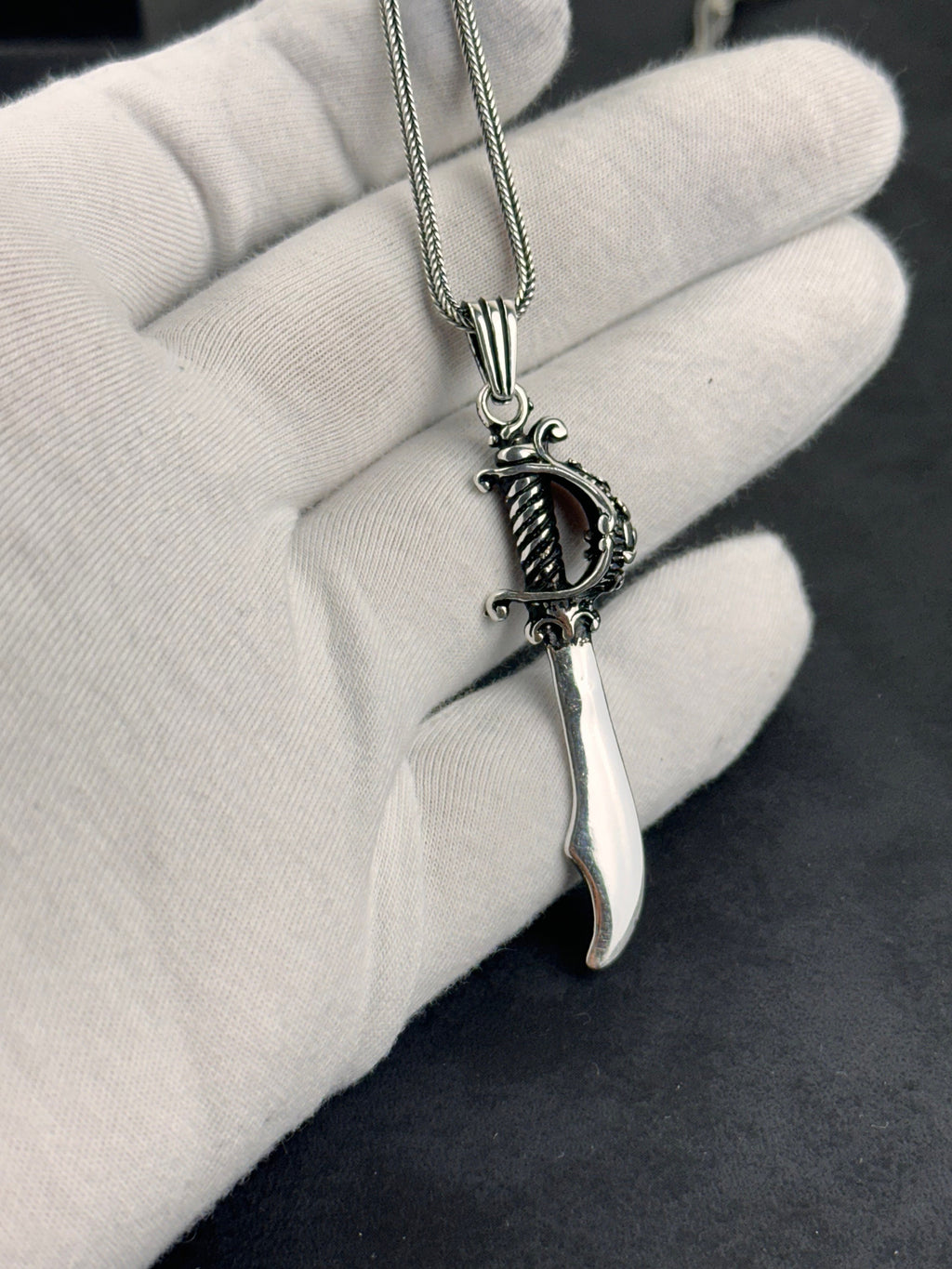 Sword Necklace Pendant: Sterling Silver Viking and Spartan Style