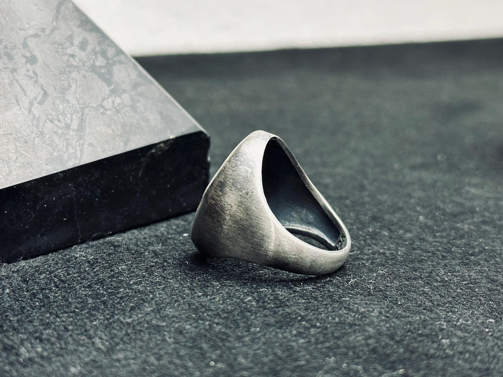 Bald Eagle Ring: Sterling Silver Men's Signet (Handmade Animal Jewelry)