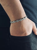 Chain Bracelet: Silver Ring Motif - 925 Sterling Handmade