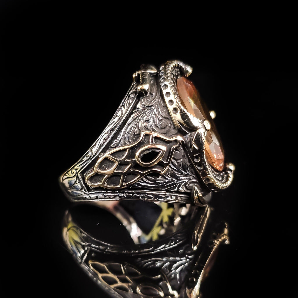 Sultanite Silver Ring, Color Change Gemstone (Men's Statement Jewelry)