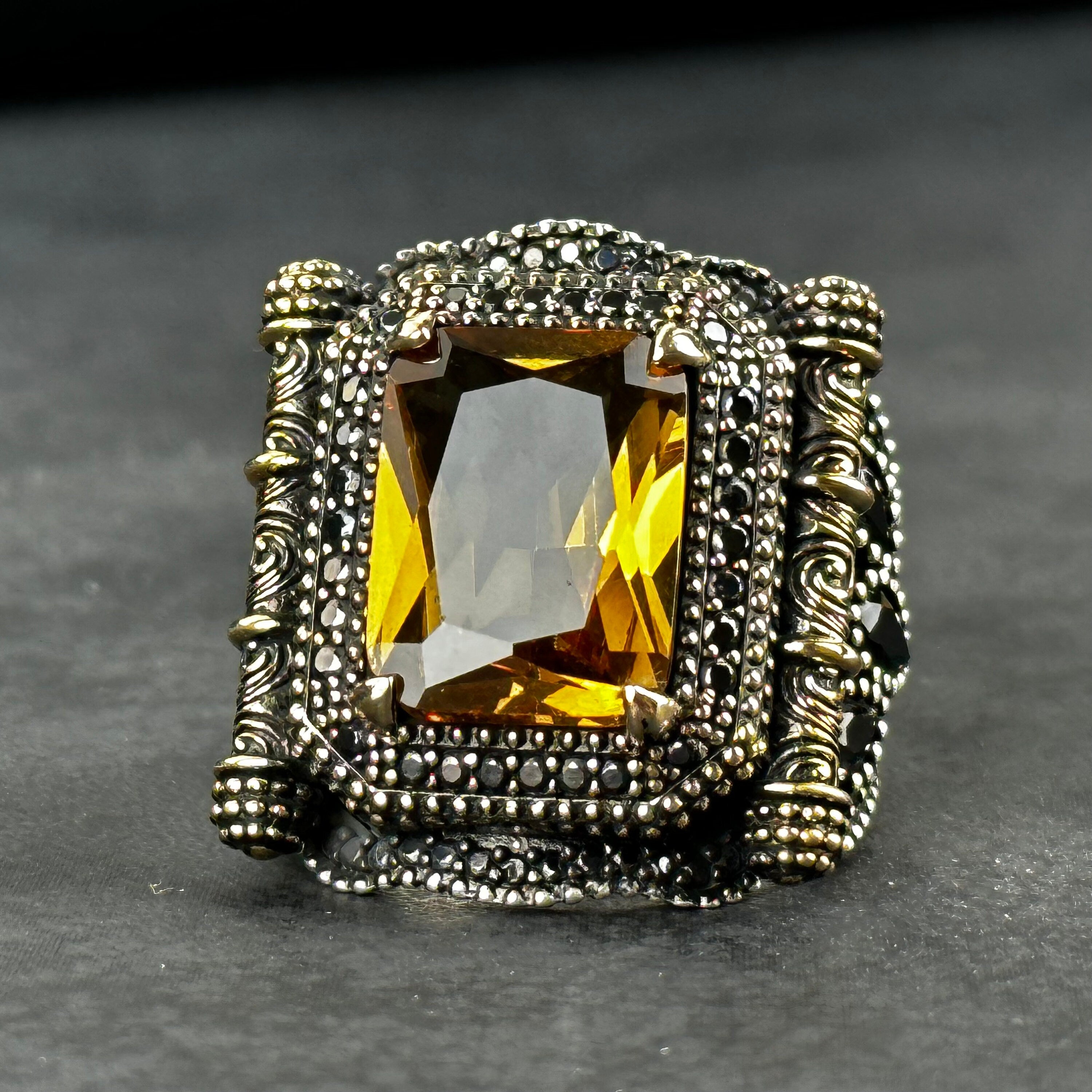 Sultanit Ring: Color-Change Gemstone - Handmade Sterling Silver