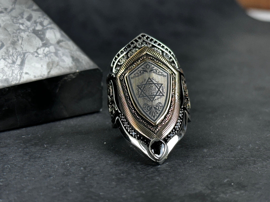 Seal of Solomon Ring: Sterling Silver Zihgir - Handmade Statement