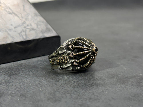 Al Aqsa Mosque Sterling Silver Ring - Oversized Handmade Men's Band