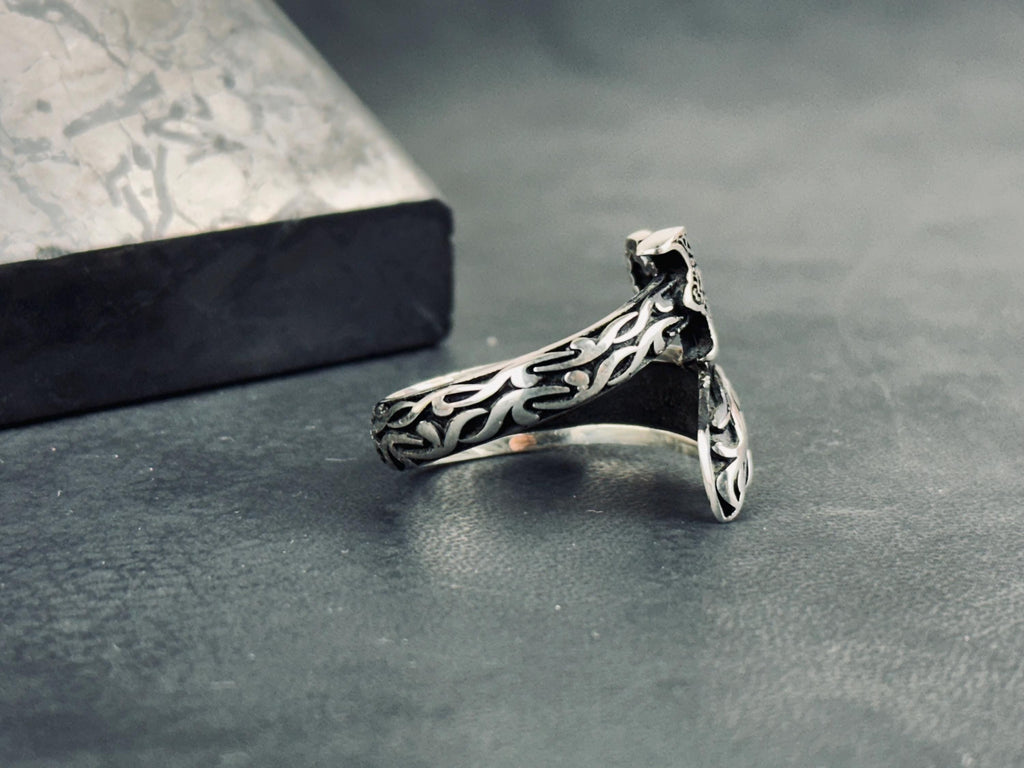Sterling Silver Sword Ring - Adjustable Zulfiqar Style