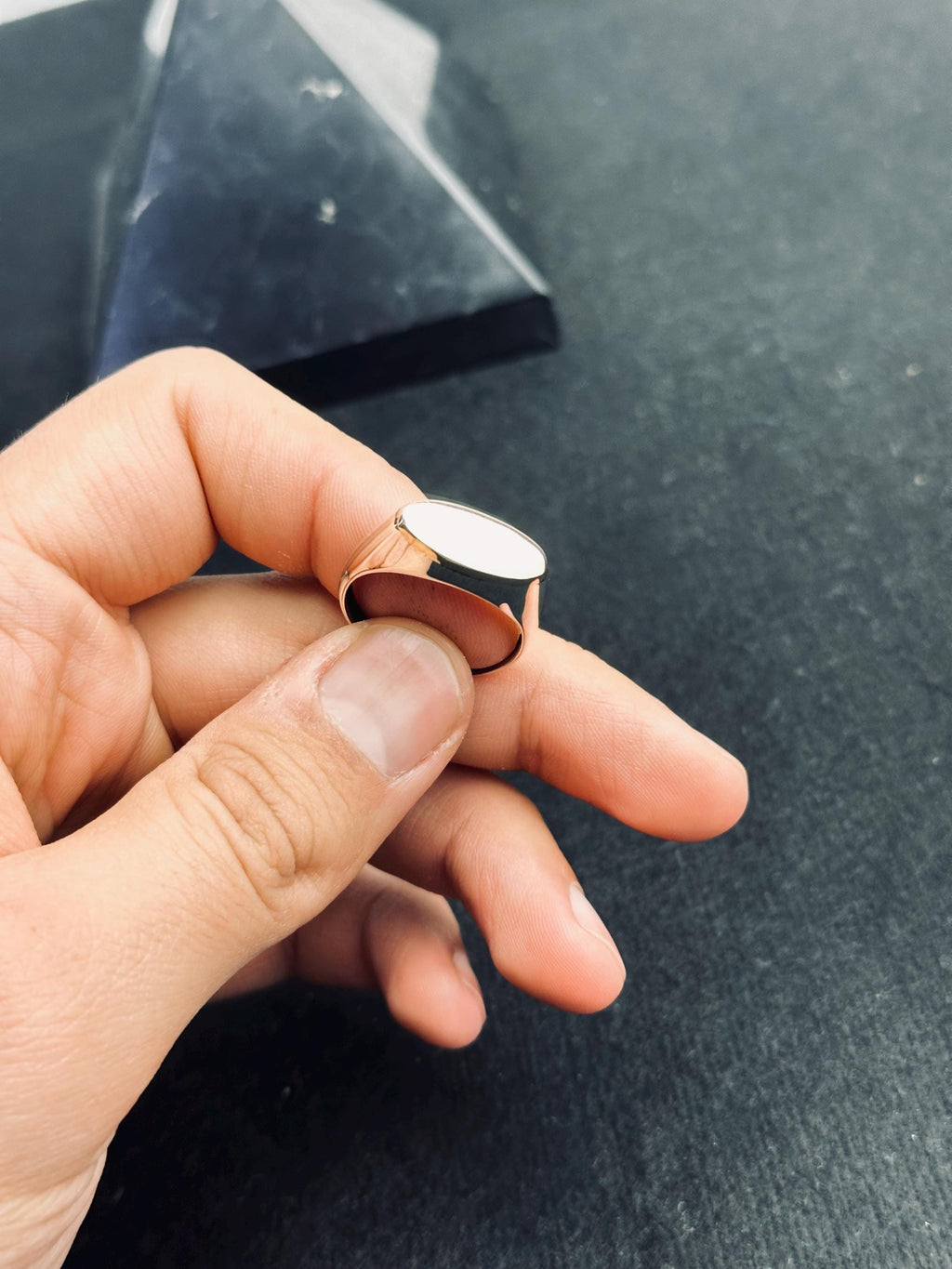 Elliptical Silver Ring: Minimalist Handmade Design (925 Sterling)